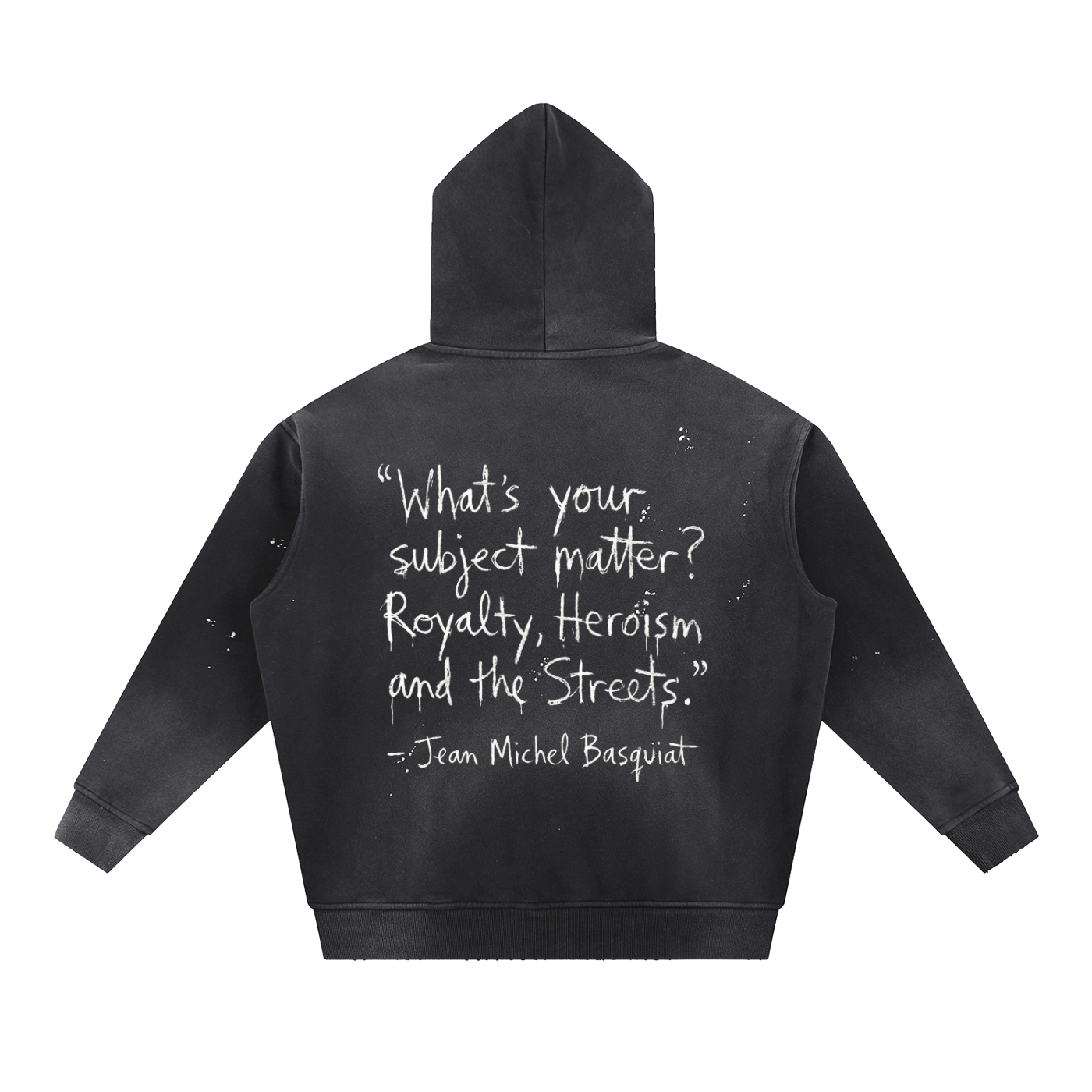 Vintage Washed Frayed Fleece Hoodie