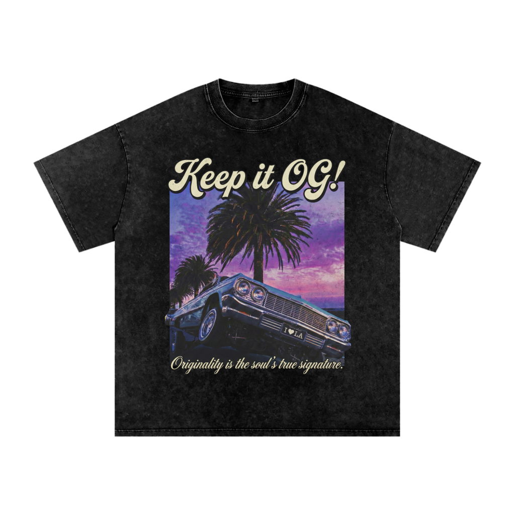 Keep It OG! Snow washed oversized cotton tee