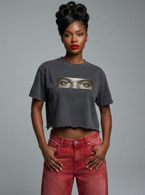 Basquiat Vintage Wash Boxy Distressed Hem T-Shirt