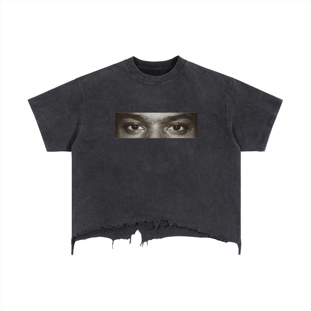 Basquiat Vintage Wash Boxy Distressed Hem T-Shirt